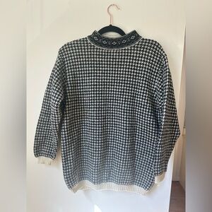 United Colors of Benetton Wool Houndstooth Sweater